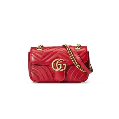 GUCCI GG MARMONT MATELASSÉ MINI BAG ‎446744 (22*13*6cm)